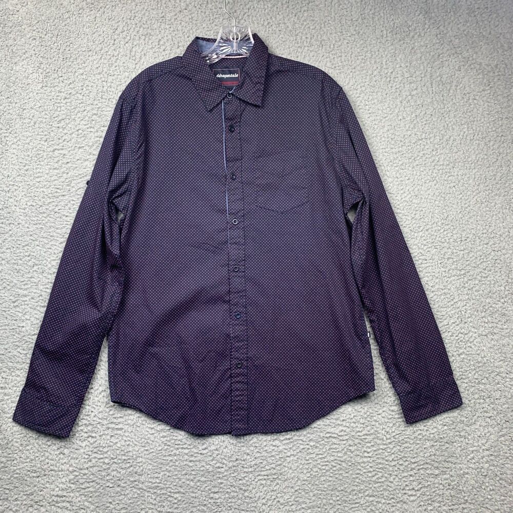 Aeropostale Shirt Mens Medium Heritage Geometric Button Shirt Cotton